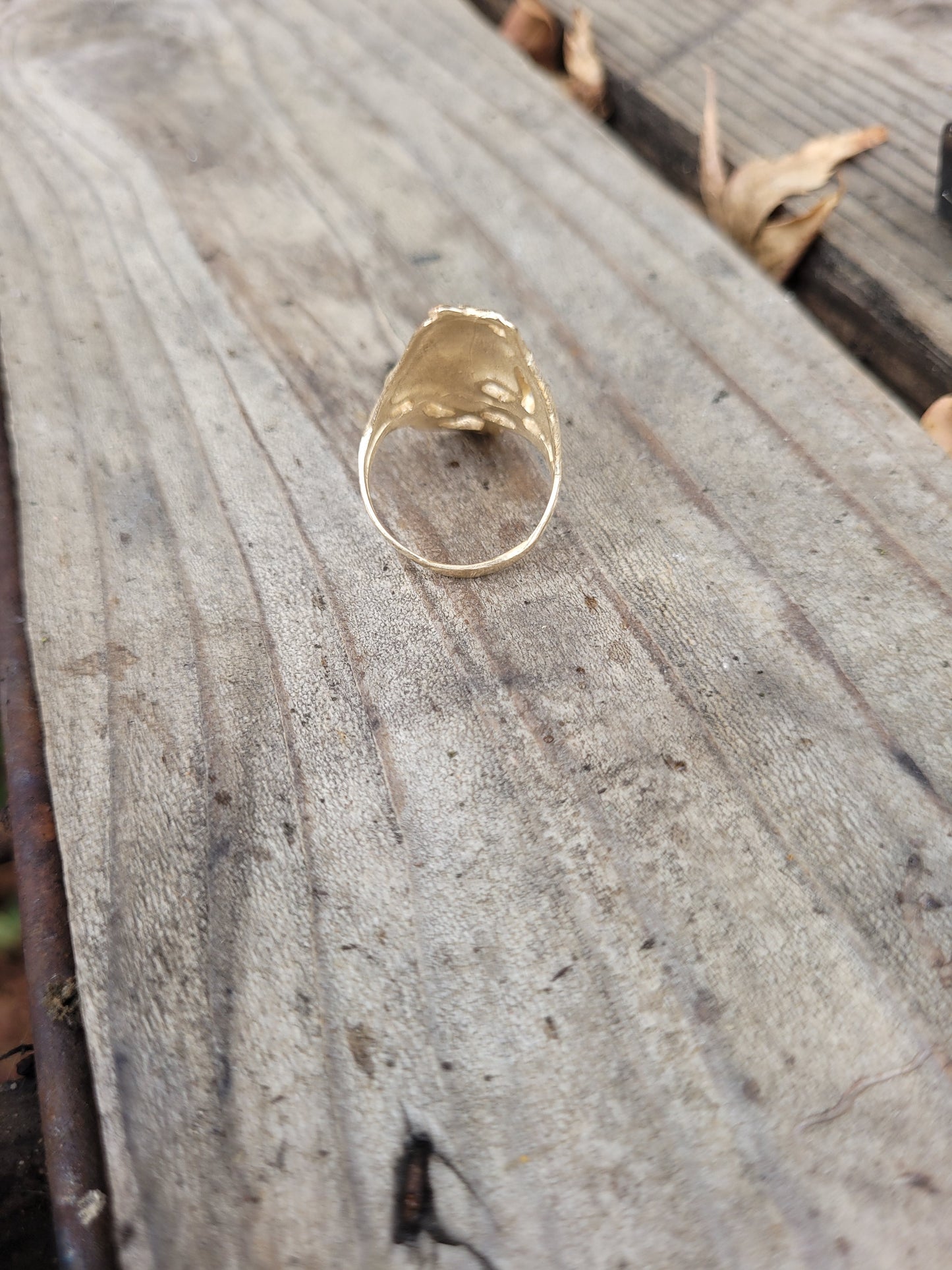 14k solid gold art nouveau woman ring. Also available in sterling silver