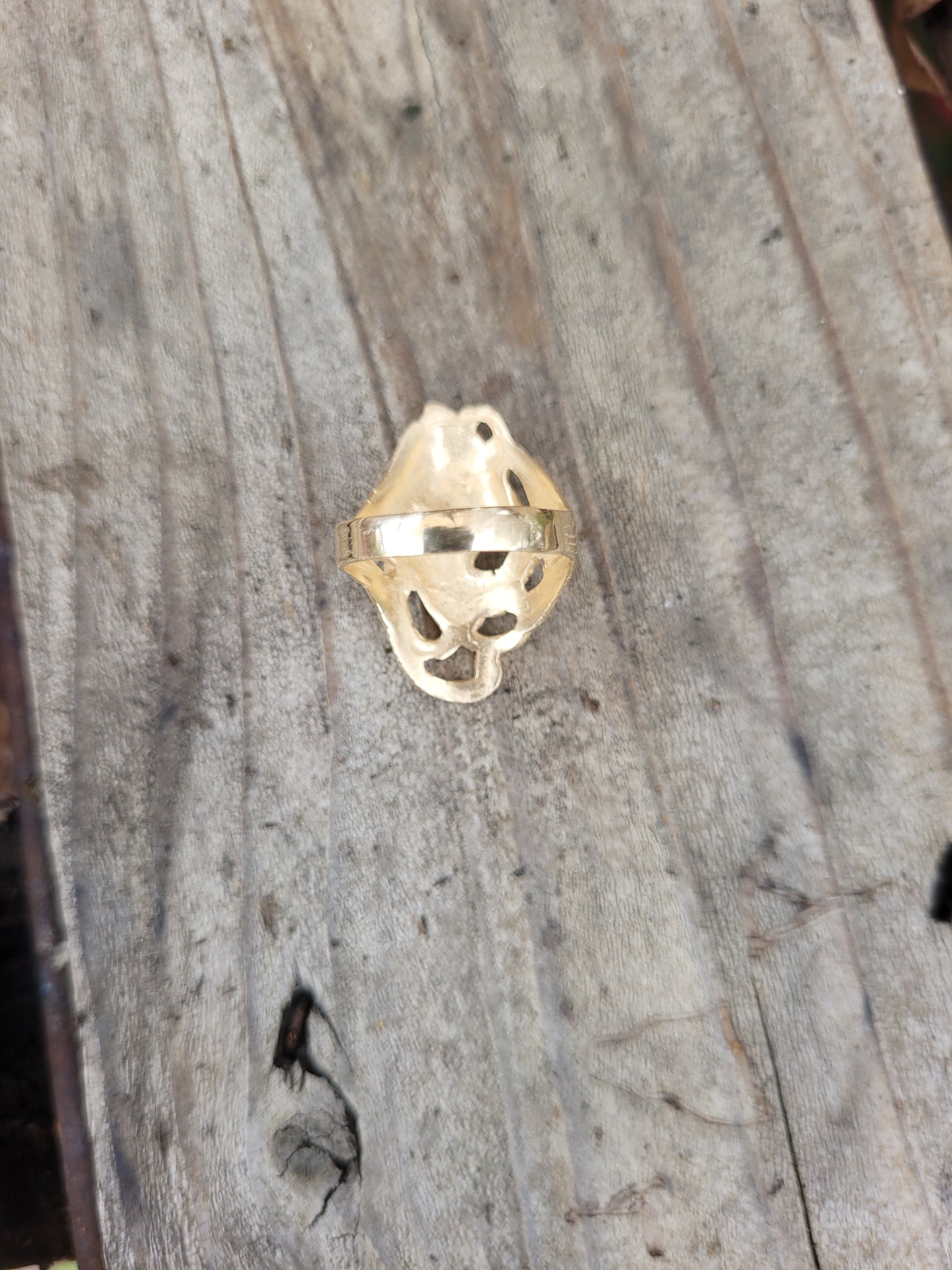 14k solid gold art nouveau woman ring. Also available in sterling silver