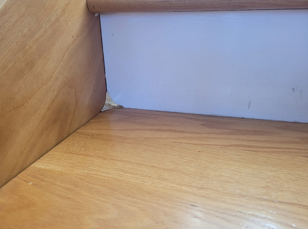 Dust corner protectors.  Brass and copper home decor for stairs. Sold in pairs (2 pieces)