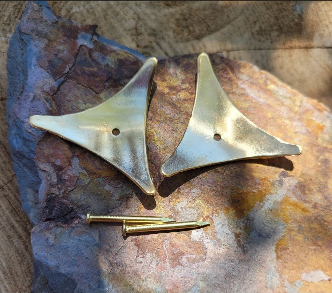 Dust corner protectors.  Brass and copper home decor for stairs. Sold in pairs (2 pieces)