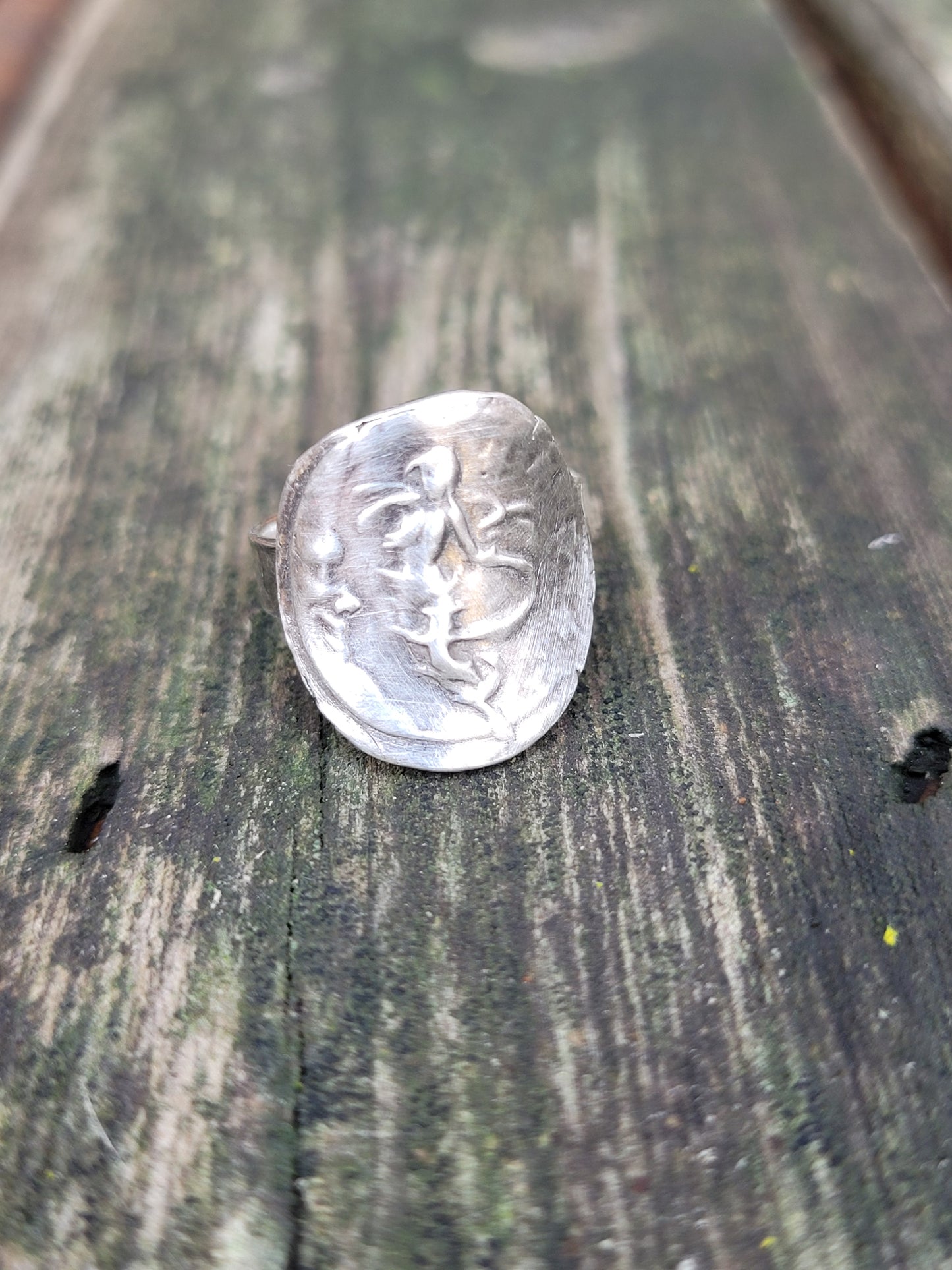 Twirling by moonlight woman dancing ring